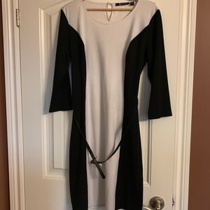 Black and White Bodycon Dress